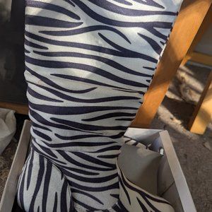 West Blvd Zebra print suede boots, sz 9